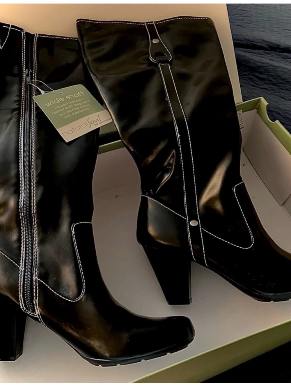 Naturalizer Boots Jaylyn NWT Women’s Black Size 9 Medium Wide Calf Boots